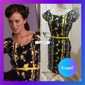 SOLD Lorick spring 2008 Blue And Yellow Dress 8 ASO Gossip Girl Blair Waldorf